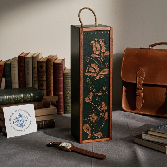 Smaragd Varázs – Bortartó zöld arany díszítéssel