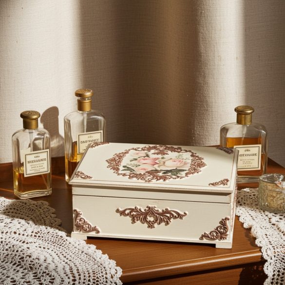 Kincses ládika rózsaarany díszítéssel