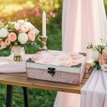 Ékszertartó magnólia mintával