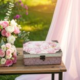 Ékszertartó magnólia mintával