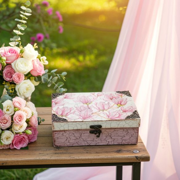 Ékszertartó magnólia mintával