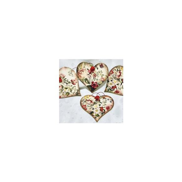 Fa Szívecske Blooming Opulence mintával díszítve