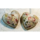 Szívecske Blooming Opulence mintával és füstfólia pehellyel díszítve