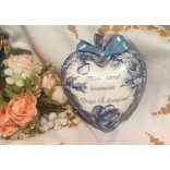 Kék vintage Szívecske - felirattal