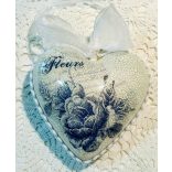 Szívecske Kék rózsa mintával