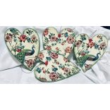 Íves Francia formájú Fa Szívecske  tavaszi mintával díszítve