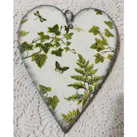 Nagy Fa Szívecske  Ibolya mintával díszítve
